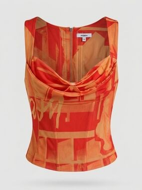 Miaou Imogene Corset in Pompeii Print | Roman Statue Classical Art S